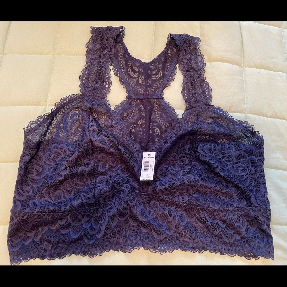 Torrid Navy Blue Rackerback Bralette